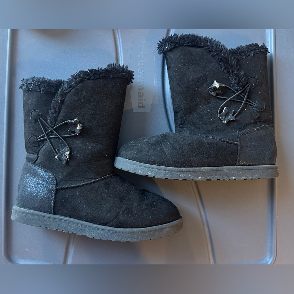 Girls Size 2 Kohls Elena Black Ankle Boot Winter